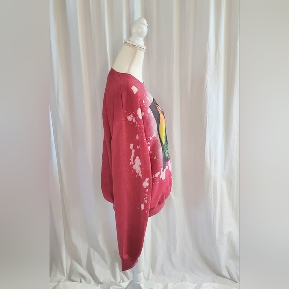 Jerzees Rob Zombie Sweatshirt Men's Size Medium Red Bleached Wash Horror Metal. - Picture 3 of 8